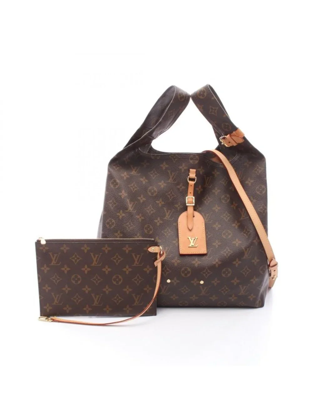 Louis Vuitton Handbag Atlantis GM Monogram 2-Way Canvas Leather